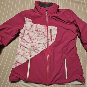 Pink Spyder Ski Jacket with Detachable Hood